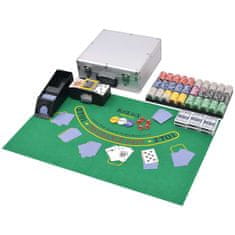 Greatstore Kombiniran Poker/Blackjack Set s 600 Laserskimi Žetoni Aluminij