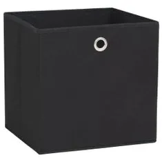 Greatstore Škatle za shranjevanje 4 kosi netkano blago 32x32x32 cm črne