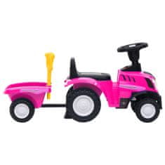 shumee Otroški traktor New Holland roza