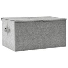Greatstore Škatla za shranjevanje blago 50x30x25 cm siva