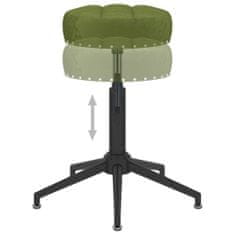 shumee Vrtljivi masažni stol, svetlo zelene barve, oblazinjen z žametom