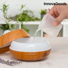 InnovaGoods LED Vlažilnik za Aromaterapijo Wooden-Effect 