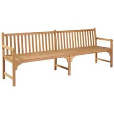 Vidaxl Vrtna klop z zeleno blazino 240 cm trdna tikovina
