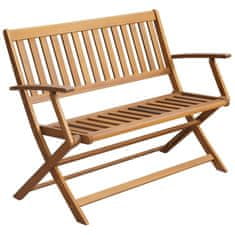 Vidaxl Vrtna klop z blazino 120 cm trden akacijev les