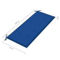 Vidaxl Vrtna klop z blazino 135 cm trden akacijev les siva
