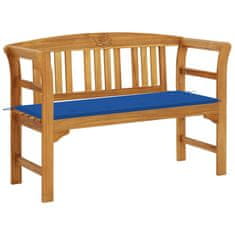 Vidaxl Vrtna klop z blazino 120 cm trden akacijev les