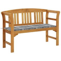 Vidaxl Vrtna klop z blazino 120 cm trden akacijev les