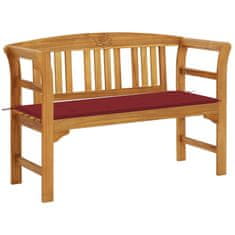 Vidaxl Vrtna klop z blazino 120 cm trden akacijev les