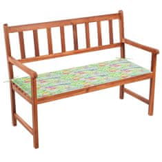 Vidaxl Vrtna klop z blazino 120 cm trden akacijev les