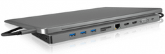 IcyBox IB-DK2106-C priklopna postaja, Power Delivery, 100 W, 3 video izhodi