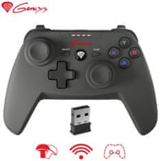 Genesis PV58 brezžični igralni kontroler, PC in PS3, brezžični, Plug & Play, vibracije