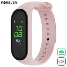 Forever FitBand SB-50 pametna zapestnica, Bluetooth 5.0, aplikacija, vodoodporna IP65, roza - rabljeno