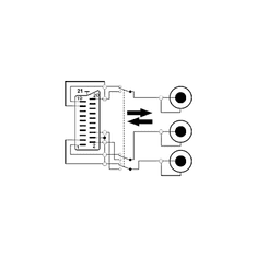 MaxTrack SCART / 3x RCA kabel s stikalom 1,5m