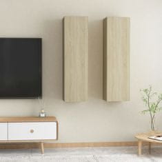 Vidaxl TV omarica 2 kosa sonoma hrast 30,5x30x110 cm iverna plošča
