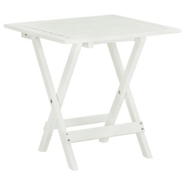 Vidaxl Bistro miza bela 46x46x47 cm trden akacijev les