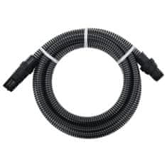 Vidaxl Sesalna cev s PVC priključki črna 1 7 m PVC