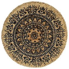 Vidaxl Pogrinjki 6 kosov temno modri 38 cm okrogli iz jute