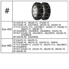 Vidaxl Snežne verige za pnevmatike 2 kosa 16 mm SUV 4x4 vel. 390