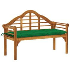 Vidaxl Vrtna klop z blazino 135 cm trden akacijev les
