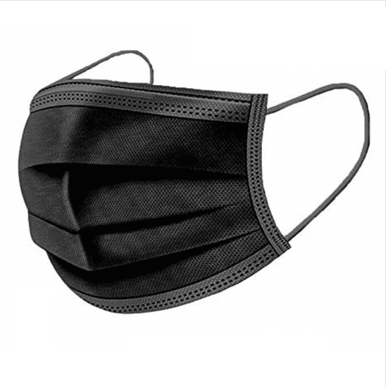 GEKO 50x Zaščitna maska higienska – 3 slojna črna – black