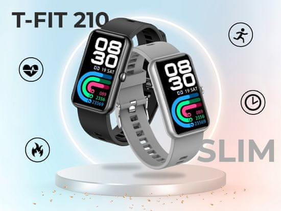 Trevi T FIT 210 SLIM pametna portna ura zapestnica Bluetooth zaslon na dotik aplikacija 25 portnih na inov obvestila srebrna mimovrste