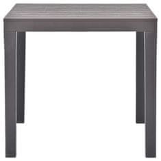 Vidaxl Vrtna miza mocha 78x78x72 cm plastika