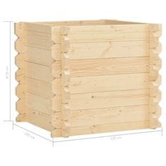 Vidaxl Visoka greda 42 mm 100x100x87,8 cm trden smrekov les