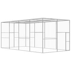 Vidaxl Mačja kletka 6x3x2,5 m pocinkano jeklo