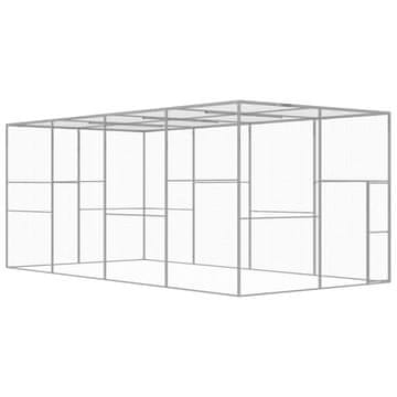 Vidaxl Mačja kletka 6x3x2,5 m pocinkano jeklo