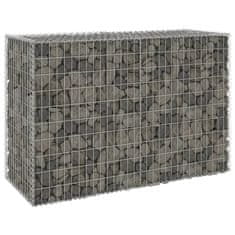 Vidaxl Gabionska stena s pokrovi iz pocinkanega jekla 150x60x100 cm