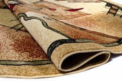 Chemex Preproga Dorian Ovalni Heat-Set Trendovsko Goste Ščetine 5069A Bež Kremna Rjava 60x100 cm