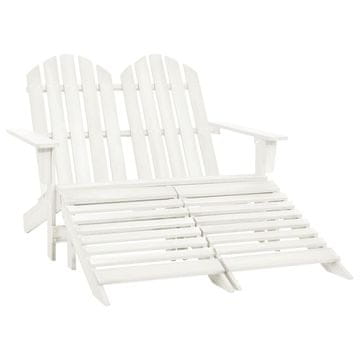 Vidaxl vidaXL Vrtni stol Adirondack za 2 osebi s podnožjem, jelka