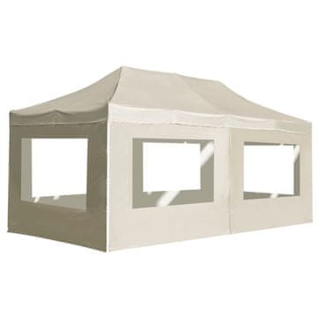 Vidaxl Profesionalni šotor za zabave aluminij 6x3 m krem
