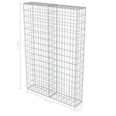 Vidaxl Gabionska stena s pokrovi iz pocinkanega jekla 100x20x150 cm