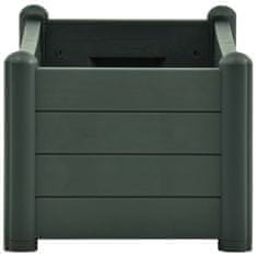 Vidaxl Visoka greda PP zelena 100x43x35 cm