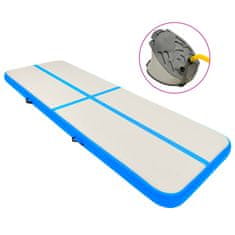 Vidaxl Napihljiva gimnastična podloga s tlačilko 400x100x20 cm modra