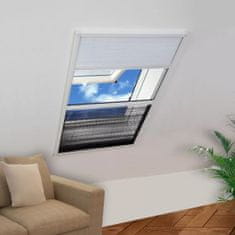 Greatstore Plise komarnik za okna aluminij 60x80 cm s senčilom
