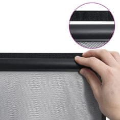 Vidaxl Mrežasta zavesa za vrata proti mrčesu 10-delna črna 240x240 cm