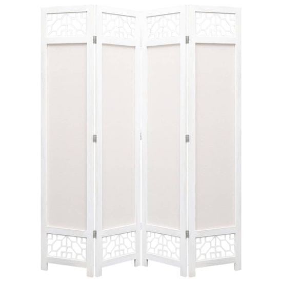shumee Paravan 4-delni krem 140x165 cm blago