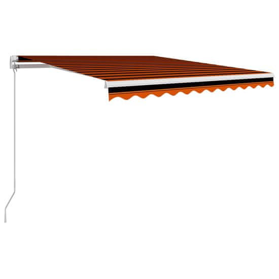 shumee Ročno zložljiva tenda 300x250 cm oranžna in rjava
