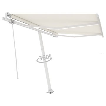 Vidaxl Avtomatska tenda LED + senzor 300x250 cm krem