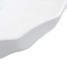 Vidaxl Umivalnik 46x17 cm keramičen bel