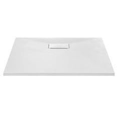 Vidaxl Kad za tuš SMC bela 90x80 cm