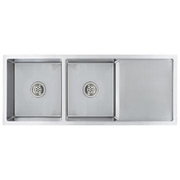 Vidaxl Ročno izdelano kuhinjsko pomivalno korito nerjaveče jeklo