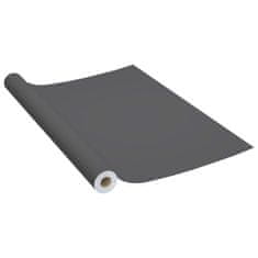 Vidaxl Samolepilna folija za pohištvo siva 500x90 cm PVC