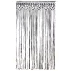 Vidaxl Zavesa makrame antracitna 140x240 cm bombaž