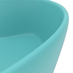 Vidaxl Razkošen umivalnik mat svetlo zelen 36x13 cm keramičen