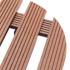 Vidaxl Voziček za rastline 2 kosa rjav Ø30x7,5 cm WPC