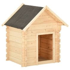 Vidaxl Pasja uta 120x70x100,6 cm trdna borovina 14 mm