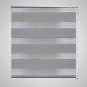 Vidaxl Zebra rolo zavesa 120 x 175 cm siva